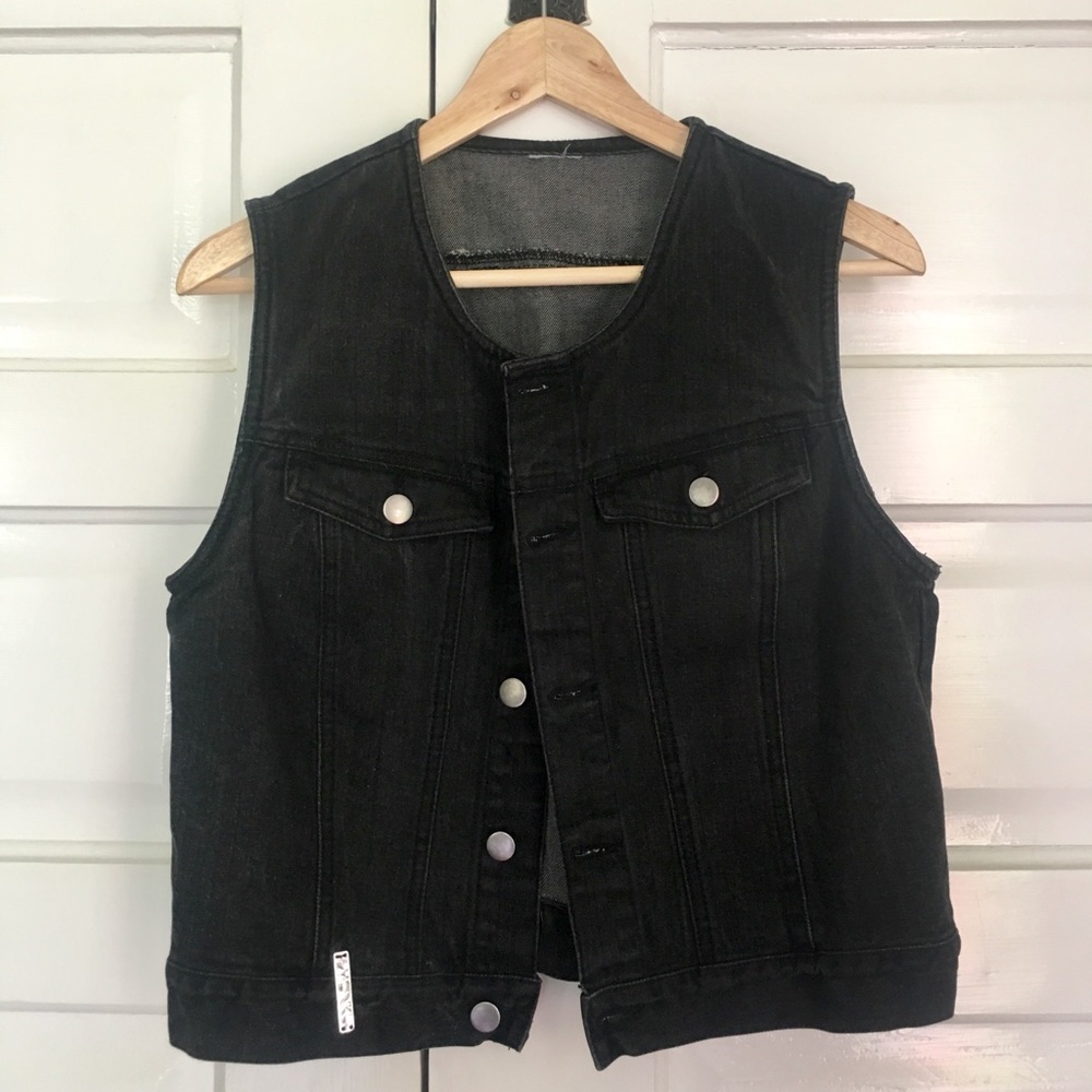 Black denim Monki vest